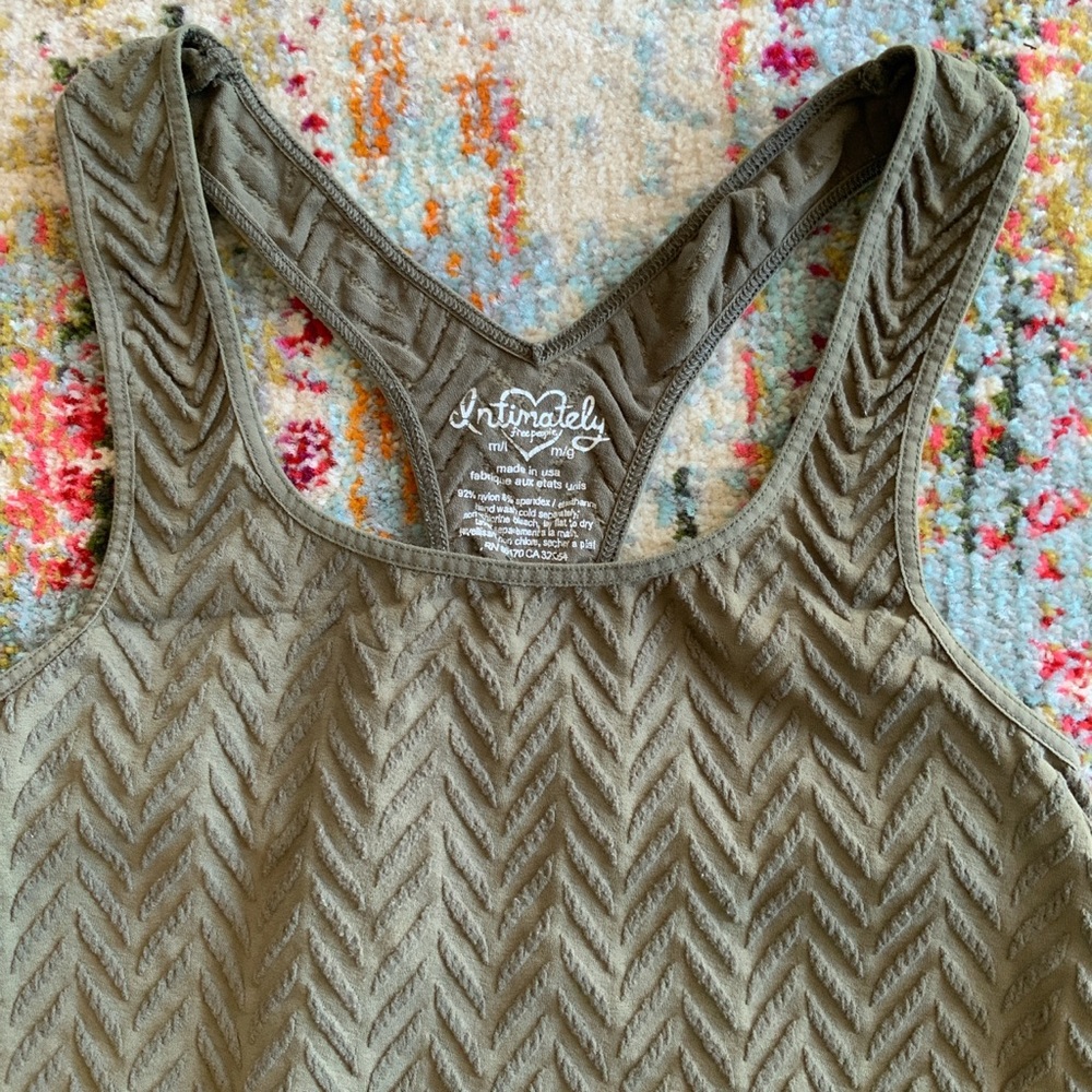 Free People Cut Out Racer Tank - Picture 2 of 4